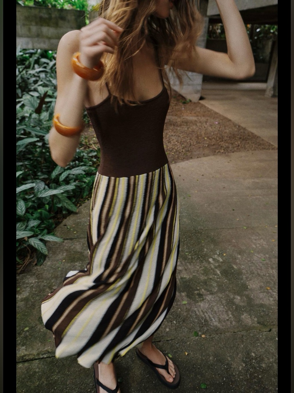 Zara rustic stripe dress